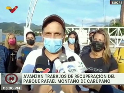 Gobernación del Edo. Sucre supervisa trabajos de recuperación del Parque Rafael Montaño