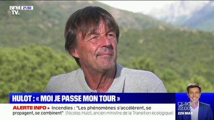 Nicolas Hulot: "Je n'ai plus l'énergie pour entrer dans une campagne"