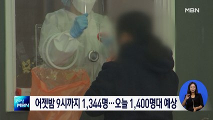 어젯밤 9시까지 1,344명 확진…오늘 1,400명대 예상