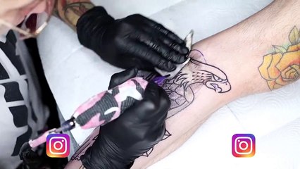 Traditional Eagle Tattoo Time Lapse