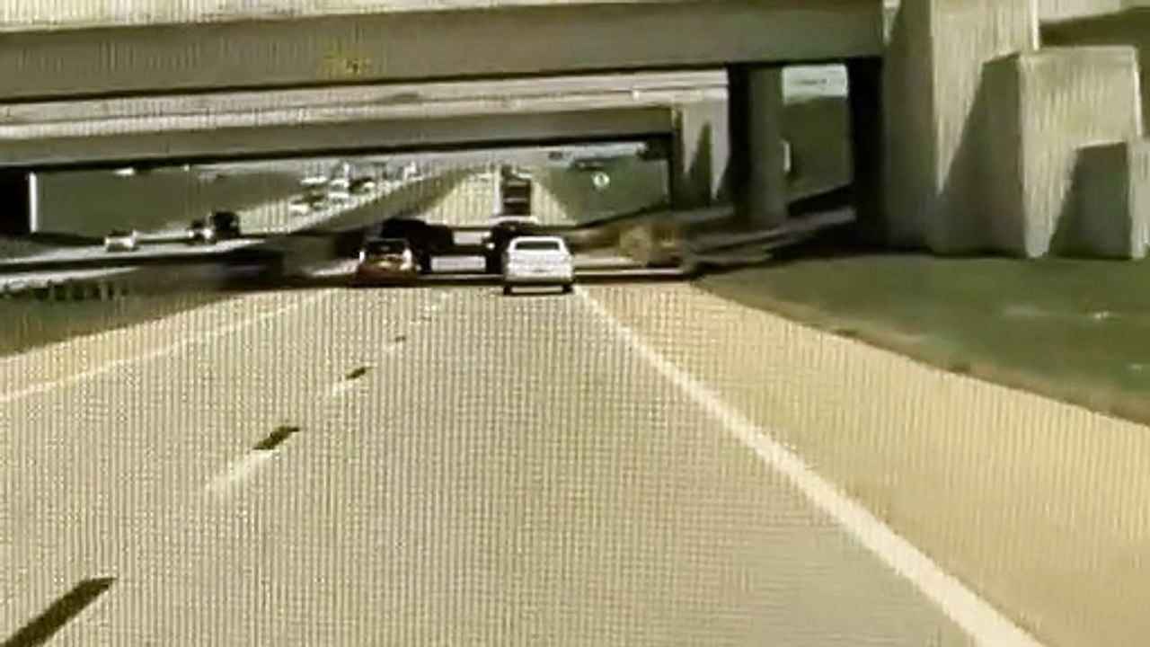 Reckless Driver Enters Highway from Hillside