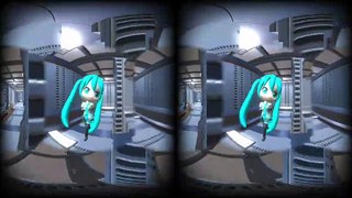 Pacman Lady wants to eat Anime Chibi Miku 360 VR Animation