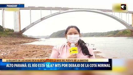 Alto Paraná el río está 10,67 mts por debajo de la cota normal