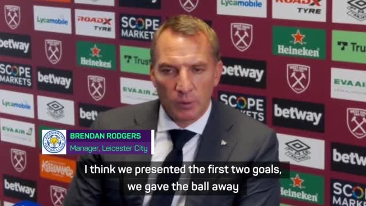 Rodgers praises 'outstanding' Antonio as Foxes hammered by West Ham