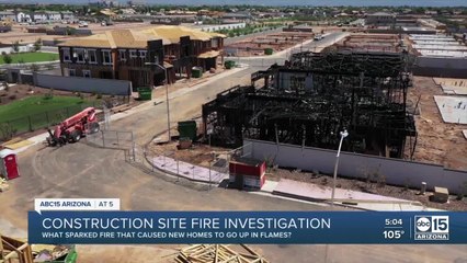 Investigators working to determine what caused massive fire at construction site