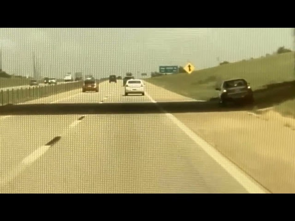 Reckless Driver Enters Highway from Hillside