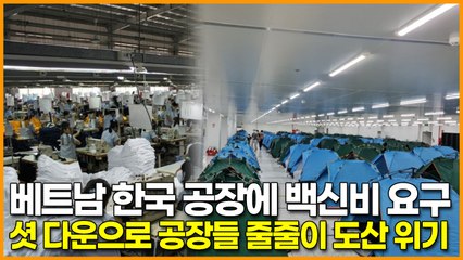 베트남 한국 공장에 백신비 요구하더니 셧 다운으로 한국 공장들 줄줄이 도산 위기