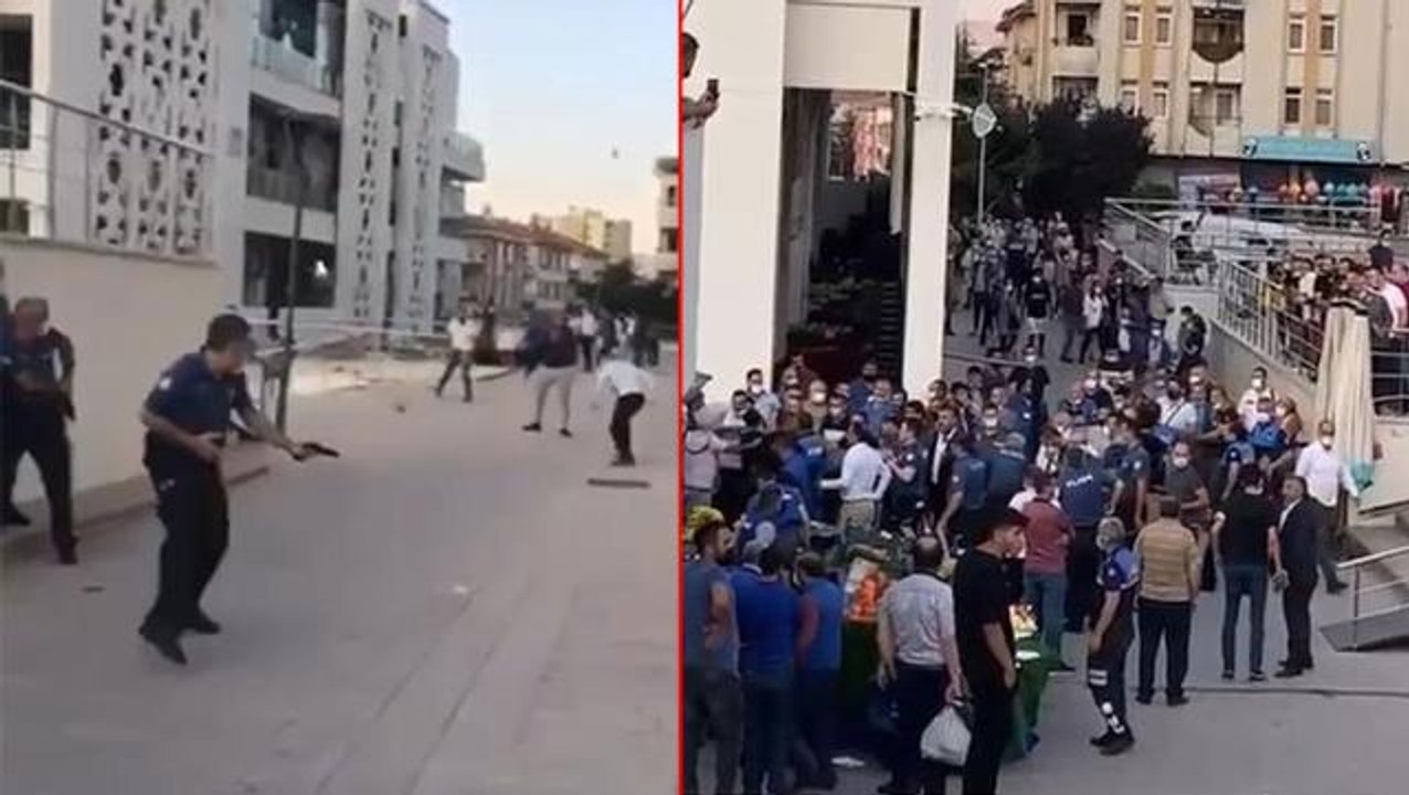 Pazarda 'ezik şeftali' kavgası ortalığı birbirine kattı, 4 kişi yaralandı! O anlar kamerada