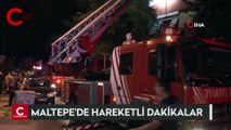 Maltepe'de 5 katlı binanın 4. katı alev alev yandı