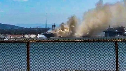 '32nd Street Naval Station: Destructive Fire Wreaks Havoc Aboard USS Bonhomme Richard'