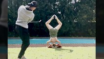 ''Through the Legs & Across the River' - This INSANE Golf Trick Shot is the REAL TRUST TEST '