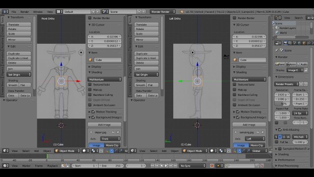 tutorial memasukkan gambar background untuk membuat objek 3d menggunakan blender