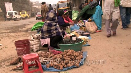 Frogs and snails being sold in Senapati market, Manipur