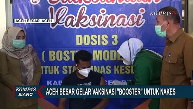 Dinkes Kabupaten Aceh Besar Gelar Vaksinasi Booster untuk Para Tenaga Kesehatan