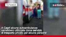 Capri, ambulanze usate come taxi dal personale medico: a bordo in 7 e con i bagagli