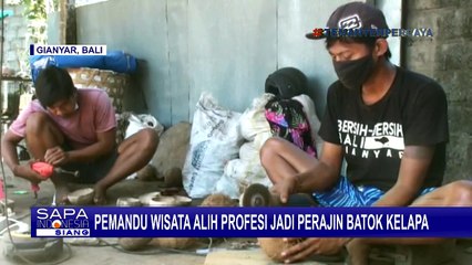 Tak Mau Berdiam Diri, Para Pemandu Wisata Dibali Banting Setir jadi Pengrajin Batok Kelapa