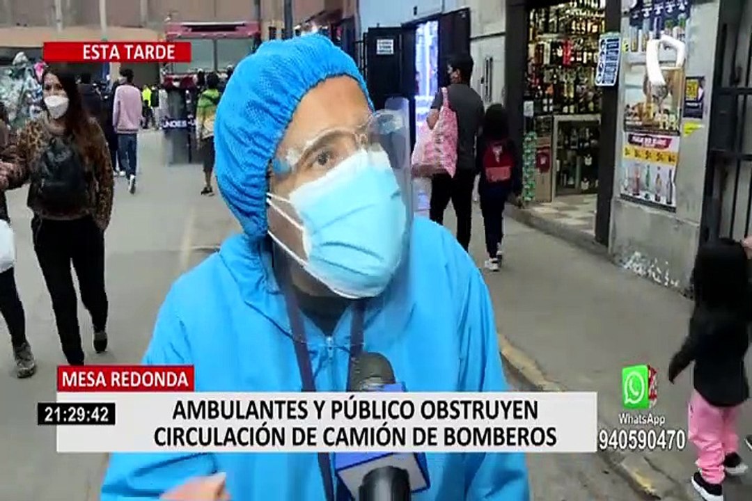 Ambulantes generan caos en Mesa Redonda y no permitieron circulación de camión de Bomberos