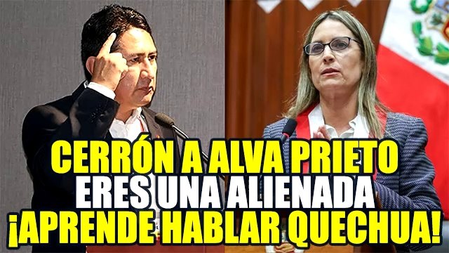 VLADIMIR CERRÓN INCREPÓ A ALVA PRIETO TRAS CRITICAR A GUIDO BELLIDO POR HABLAR EN QUECHUA