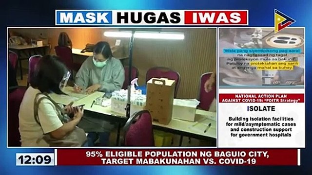 95% eligible population ng Baguio City, target mabakunahan vs COVID-19