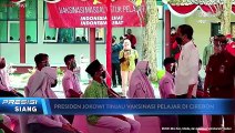 Presiden Jokowi Tinjau Vaksinasi Pelajar di Cirebon