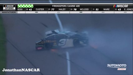 Dillon Huge Crash Michigan 2021 NASCAR
