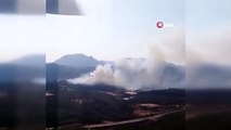 Seydikemer'de orman yangını, havadan ve karadan müdahale ediliyor