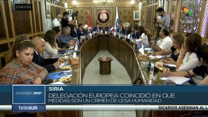 Eurodiputados califican de criminales las medidas de EE.UU y Europa contra Siria