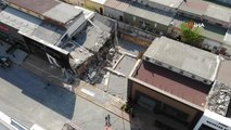 Masko Sanayi Sitesi'nde çöken mağazanın enkazı görüntülendi
