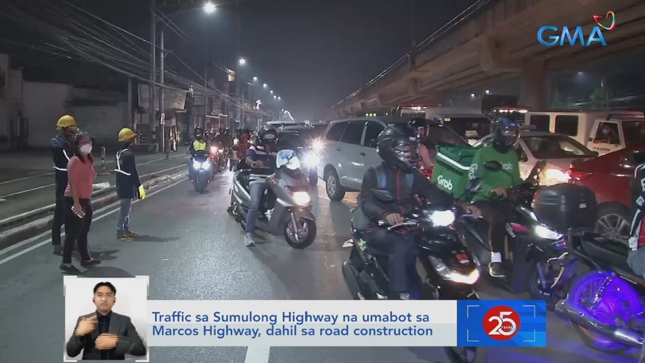 Traffic sa Sumulong Highway na umabot sa Marcos Highway, dahil sa road construction | Saksi
