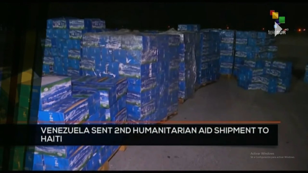 FTS 12:30 24-08:  Venezuela sent 2nd humanitarian aid shipment to Haiti