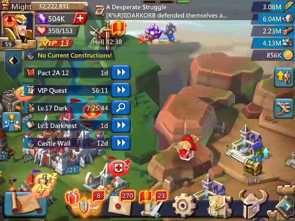Lords Mobile - 4 Perilous Peaks, Auto 1st team - Limited Challenge: Dark Disaster