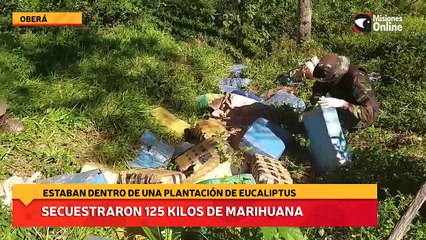 Secuestraron 125 kilos de marihuana