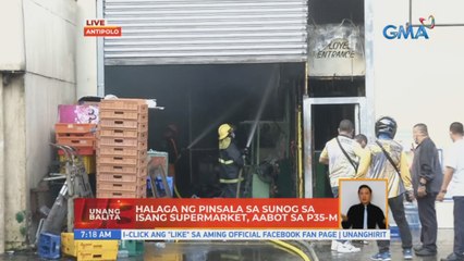 Halaga ng pinsala sa sunog sa isang supermarket, aabot sa P35-M | UB