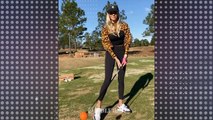 Pro Golfer and Beautiful Model Elise Lobb Dzingel playing golf _ MyGolfgame2021(720P_HD)