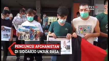 Pengungsi Afghanistan di Sidoarjo Unjuk Rasa
