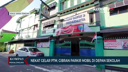 Nekat Gelar PTM, Gibran Parkirkan Mobil Dinas di Depan Sekolah