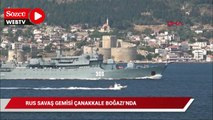 Rus savaş gemisi ’Smolnyy’ Çanakkale Boğazı’ndan geçti