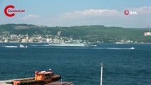 Rus donanmasına ait eğitim gemisi Çanakkale Boğazı’ndan geçti