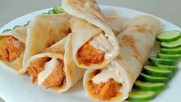 Chicken Tandoori Paratha Roll Recipe Chicken Paratha Roll Quick Recipe - Tasty Food With Maria