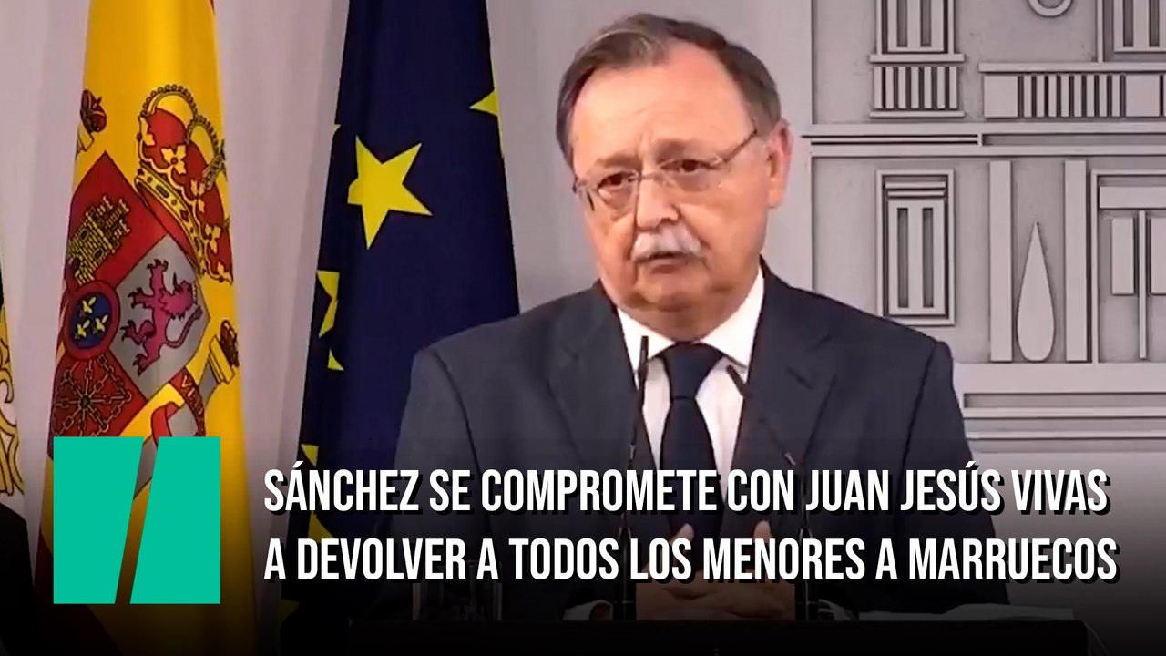 Sánchez se compromete con Juan Jesús Vivas a devolver a todos los menores a Marruecos