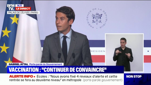 Gabriel Attal sur la rentrée scolaire: Nous avons fixé quatre échelons d'alerte et cette rentrée se fera au deuxième niveau