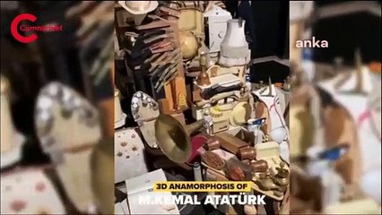 Çek sanatçının 'Anamorfoz Atatürk' projesi yoğun ilgi gördü