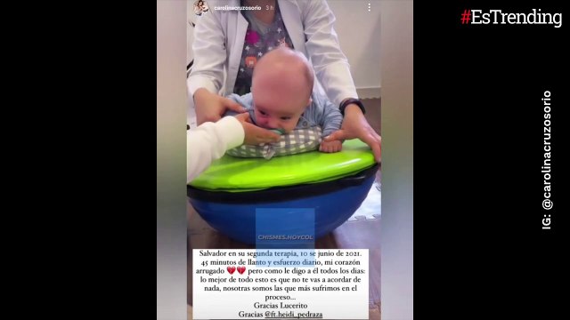 Carolina Cruz mostró las fuertes terapias que tiene que recibir Salvador