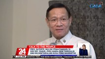 Pres. Duterte, muling ipinagtanggol si DOH Sec. Duque, pero handa raw tanggalin ang kalihim sakaling kusa itong magbibitiw | 24 Oras