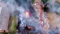 Vídeo: Imagens aéreas mostram grande incêndio na BR-277