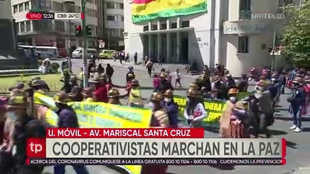 Mineros Cooperativistas se movilizan en La Paz en rechazo a los avasallamientos