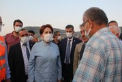İYİ Parti Genel Başkanı Akşener, sel afeti yaşanan Ayancık'ı ziyaret etti