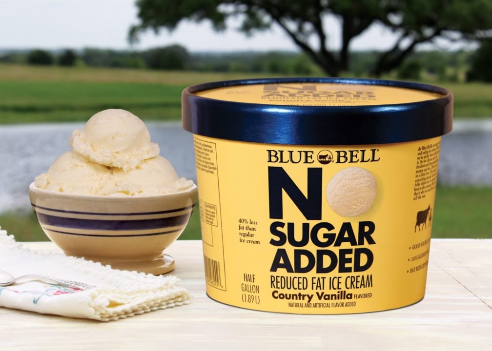 Blue Bell's "No Sugar Added" Vanilla Ice Cream...