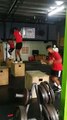 Parte de nuestros entrenos en el gimnasio en Panamá