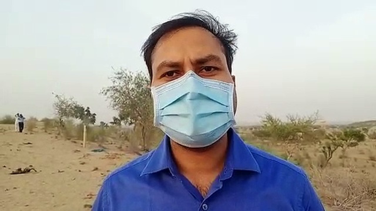 बाड़मेर में विमान क्रेश, प्रशासनिक अमला पहुंचा